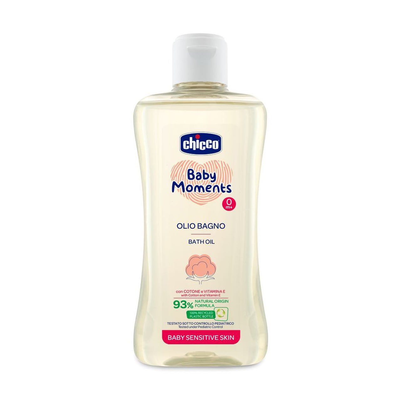 Дитяча олія для ванни Chicco Baby Moments Bath Oil 0 + для чутливої шкіри, 200 мл
